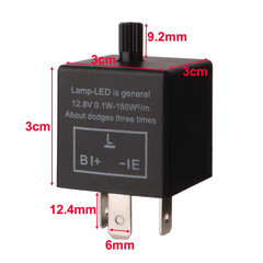 2 Pieces 12V 3 Pin Electronic LED Flasher Relay 0.1W-150W C/M Motorcycle Turn Si
