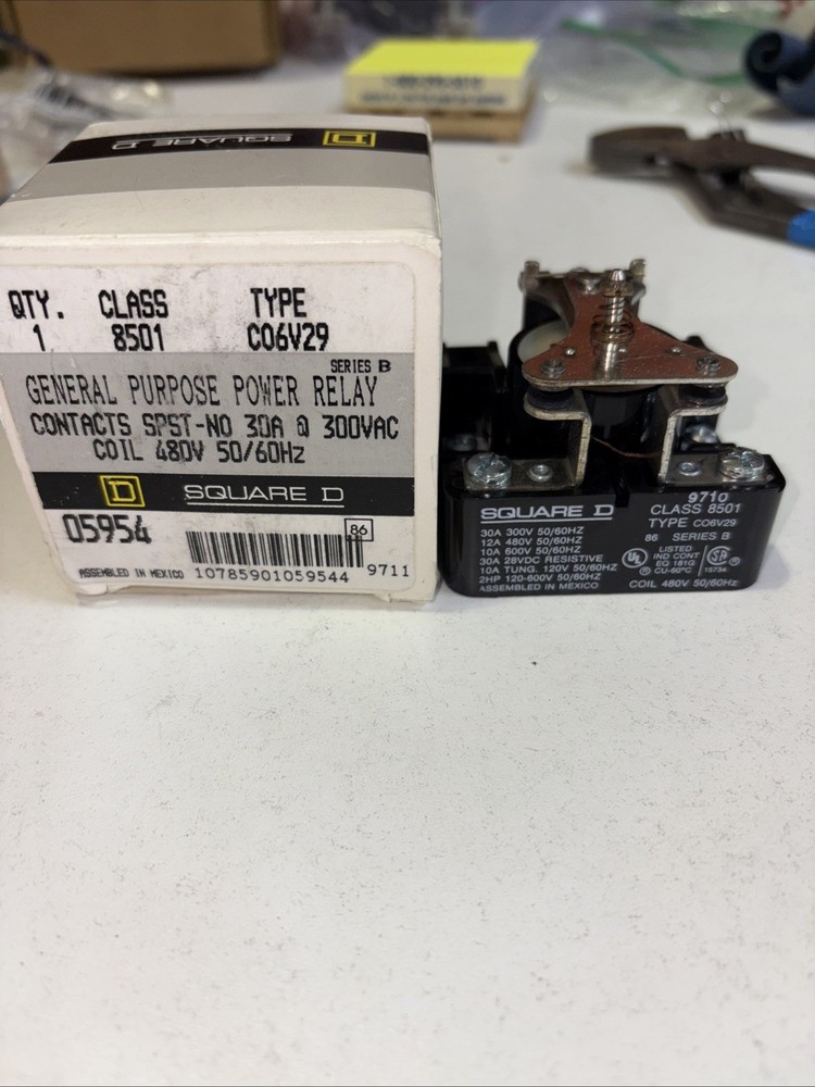 Square d Class 8501 Type C06V29 Series B General Purpose Relay