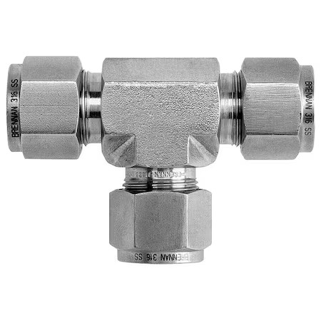 Brennan Industries N2603-02-02-02-Ss Tee, Ss, Comp 1/8″, Comp 1/8″, Comp 1/8″