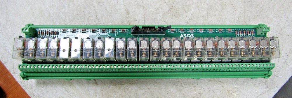 💥ASCO 24 CHANNEL RELAY MODULE 5600597 W/ 24 OMRON 24 VDC RELAYS G2R-1-S