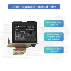 Adjustable Potential Relay 30A 110–270V AC for Motor Start HVAC Compressor