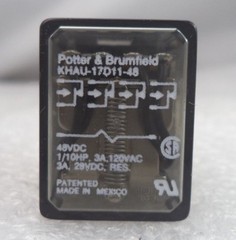 P&B 48VDC Coil General Purpose Socketable Power Relay, p/n KHAU-17D11-48