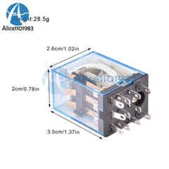 MY3NJ AC 220V / AC 110V / DC 24V 11 PIN Coil Power Relay Module Socket Base
