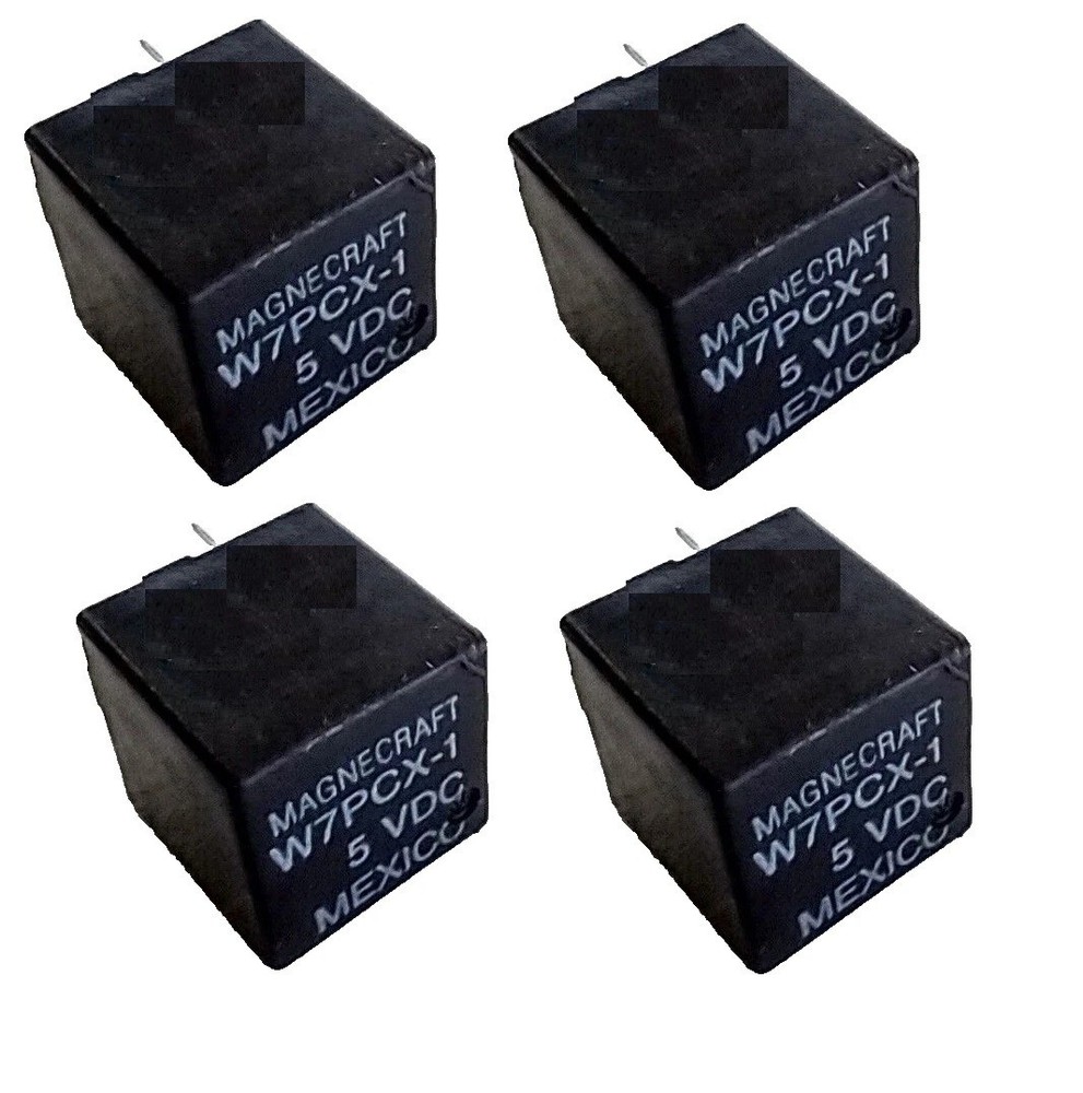 4 Pieces Electromechanical Relay 5-Pin MAGNECRAFT W7PCX-1, 5VDC, 75Ohm, 2A SPDT