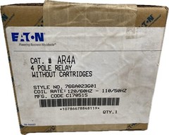 Eaton AR4A Industrial Control Relay 120V-Coil 4Pole 10A 600V without cartridges
