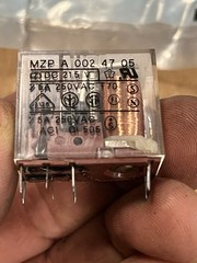 Five MZP A 002 47 05 CARLO GAVAZZI Monostable PCB Relay 21.5VDC DPDT 5A 250V