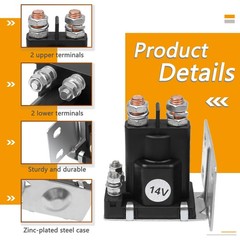 14V Golf Cart Solenoid Compatible with EZGO TXT Gas Golf Cart 1994-Up 4 Terminal