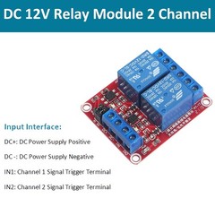 4pcs DC 12V Relay Module 2 Channel Relay Board with Optocoupler Support High …