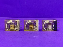 (1) IDEC RH1B-U AC24V 12VAC & (2) RH1B-U DC24V 12VDC Power Relay, SPDT, 10A