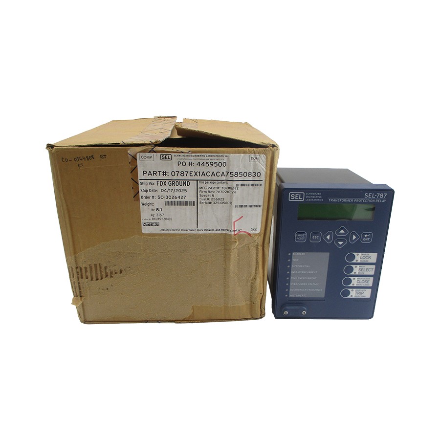 SEL 0787EX1ACACA75850830 SEL-787 F/W 787R210-V4 110-240V 5A NSMP