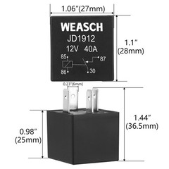 12V Waterproof Relay 4 Pack – 40A Automotive Switches for Truck and Motorcycle