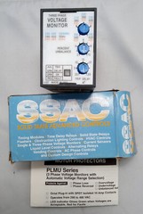 SSAC PLMU11 Voltage Monitor, 3 Phase, 200 – 480 Vac, SPDT, New Old Stock, USA