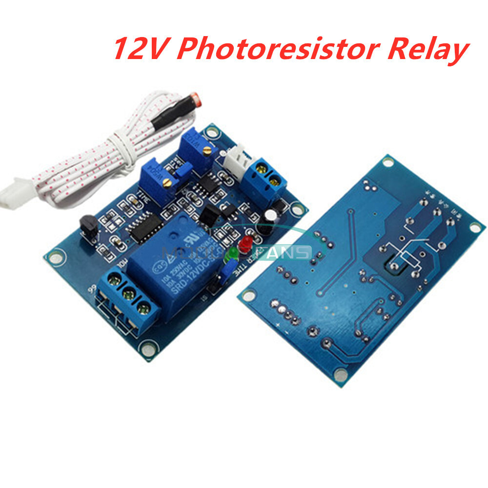 12V Light Detect Sensor Photoresistor Relay With Timmer Light Control Module