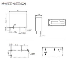 Hongfa Relays HF46F- 012 024-HS1 12V 24V 5A 4-Pin 12V 24VDC Power Relays
