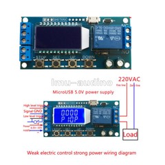DC12V/Micro USB 530V Trigger Cycle Delay Timer Control Relay Switch Module