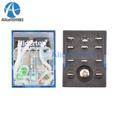 MY3NJ AC 220V / AC 110V / DC 24V 11 PIN Coil Power Relay Module Socket Base