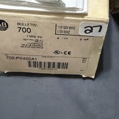 Allen-Bradley 700-PK400A1 Master Control AC Relay, Coil 115-120V, 60Hz New