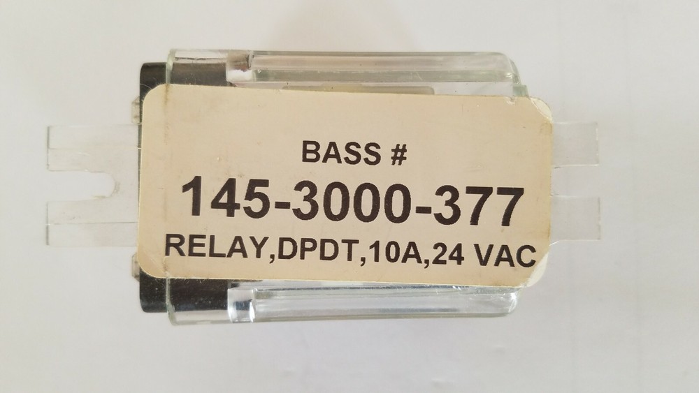 Tyco Relay, KUP-14A55-24, 24 VAC, 3P2T, 10A (Bass Products 145-3000-377) NOS