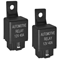 12V 40A Heavy Duty SPST 4-Pin Automotive Relay (Pack of 2) for Universal Use