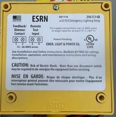 ESRN EMERGENCY LIGHTING BYPASS SHUNT RELAY, UL924, 120/277V
