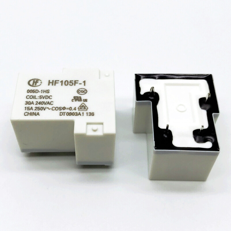 10PCS HONGFA HF105F-1-005D-1HS 5VDC Power Relay 30A 240VAC 4Pins