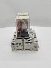 2PC 3XT7112-1DC03C Relay w Socket Base 10A 277V 8Pin 24V Coil 3TX7144-4E2