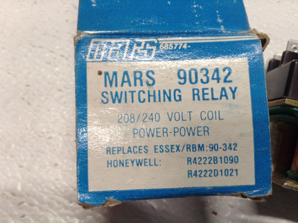 MARS 90342 RELAY 6 AMP DPDT 208/240VAC
