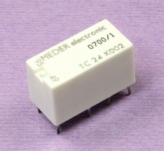 2pcs Meder Relay 24vdc DPDT, 150v @ 1.25 Amps TC24-K002