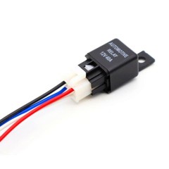 2Pcs 12V 40Amp Car Relays Set Including 4 Terminals Pin Pigtail Wiring