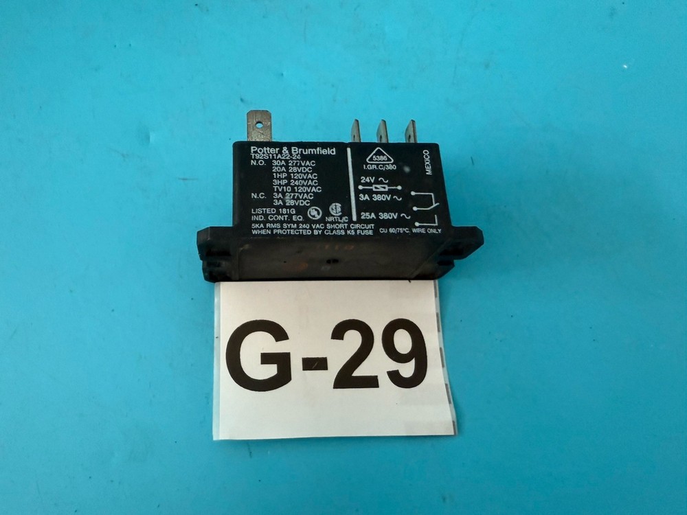 Potter & Brumfield T92S11A22-24 24V AC Power Relay 30A DPDT – Heavy Duty Industr