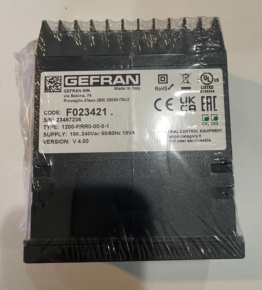 Gefran 1200-Rrr0-00-0-1. 100-240Vac 50/60 Hz18VA Process Controller