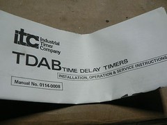 NEW INDUSTRIAL TIMER COMPANY ITC – TDAB-30 MINUTE Timer
