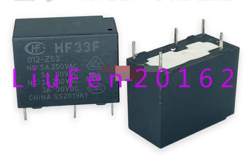 8pcs used HF33F 012-ZS3 Relay 12V 5A 5 pin