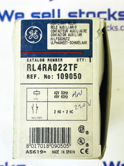 GE RL4RA022TF Auxiliary Relay 109050 42/48V 20A