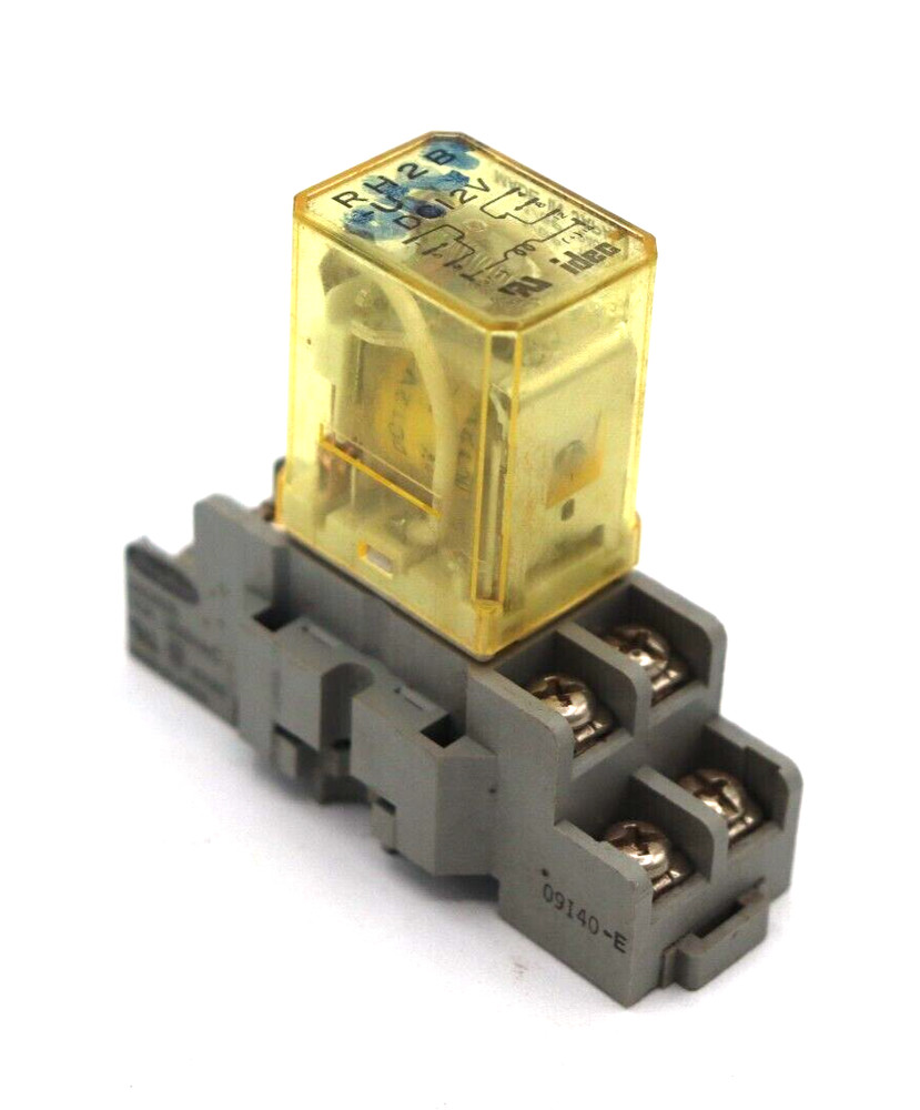 IDEC RH2B-U DC 12V, 2-Pole Ice Cube Relay and Dayton 2A582E 10Amp, 300VAC Socket