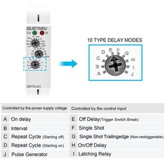 Relay 12V Timer Delay Off Trigger 10 Function XSSJM1AC/DC12V240V Mount