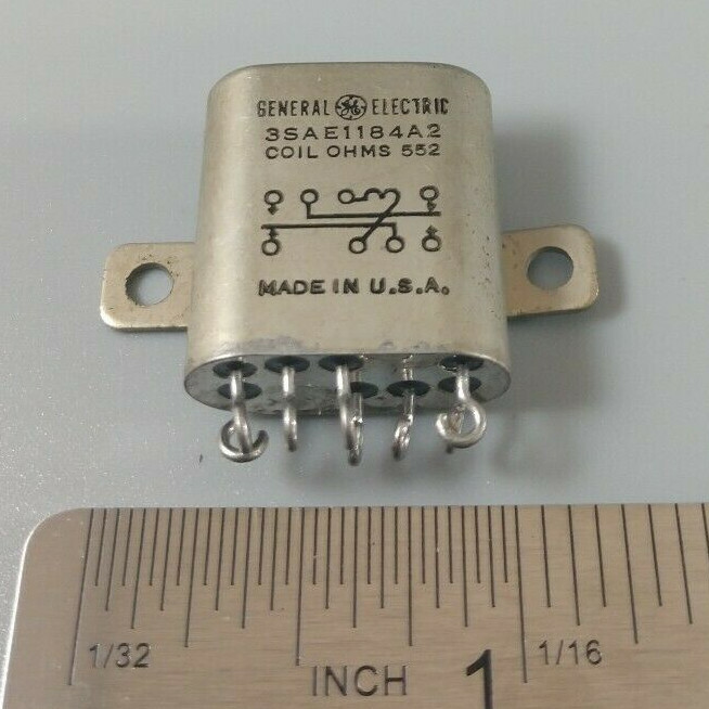 GE 3SAE1184A2 8 PIN MILSPEC ELECTROMAGNETIC RELAY