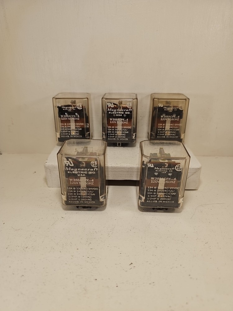 New Lot Of 5 Magnecraft Relay W388ACPX-4