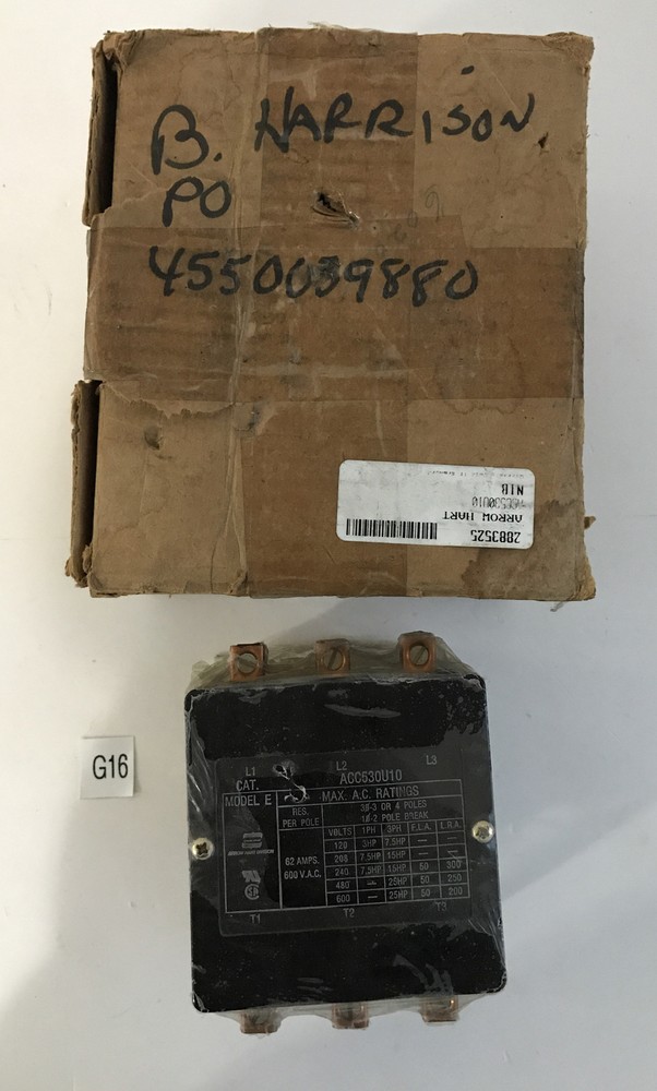 *NEW OPEN BOX-SEALED BAG* ARROW HART ACC530U10 INDUSTRIAL CONTROL