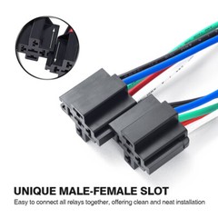 6-Pack 12V Auto Fuse Relay Switch Harness Kit, 5-Pin SPST Electrical Accessories