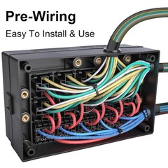 12V Relay Box 15 Way Fuse Relay Box, with Pre-Wired, 10 Relays and 15 ATC/ATO Bl