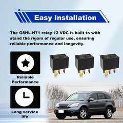 4 Pack AC and Starter Relay Compatible with 2003-2014 Accord 2006-2014 Civic