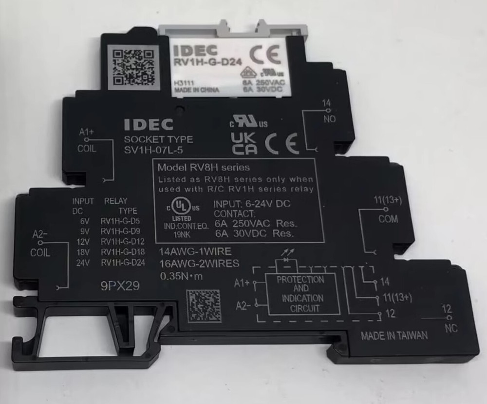 1pcs IDEC Miniature Intermediate Relay RV1H-G-D24 RV8H-L-D24