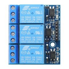 DC 5V 3 Channel Relay Module Expansion Board Optocoupler Insulation 3.3V Signal