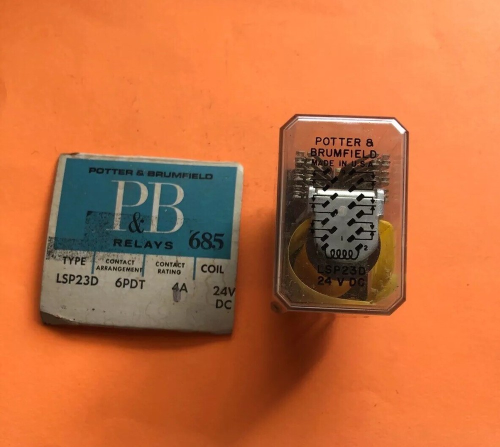 *NOS* LSP23D-POTTER AND BRUMFIELD-24VDC, 6PDT-RELAY-FREE SHIPPING*
