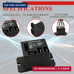 Tnisesm 2PCS Power Relay AC120V Coil, 30A SPDT(1NO 1NC) with Flange Mounting and