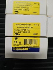 SCHNEIDER 8501KPR12P14V24 General Purpose Relay,240VAC, 10A, 8Pins ,DPDT