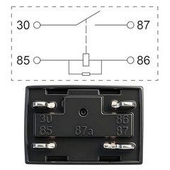 2-Pack 4-Pin High Power Relay, 12V DC 30A, Compatible with 301-1A-C-R1-U03 12088