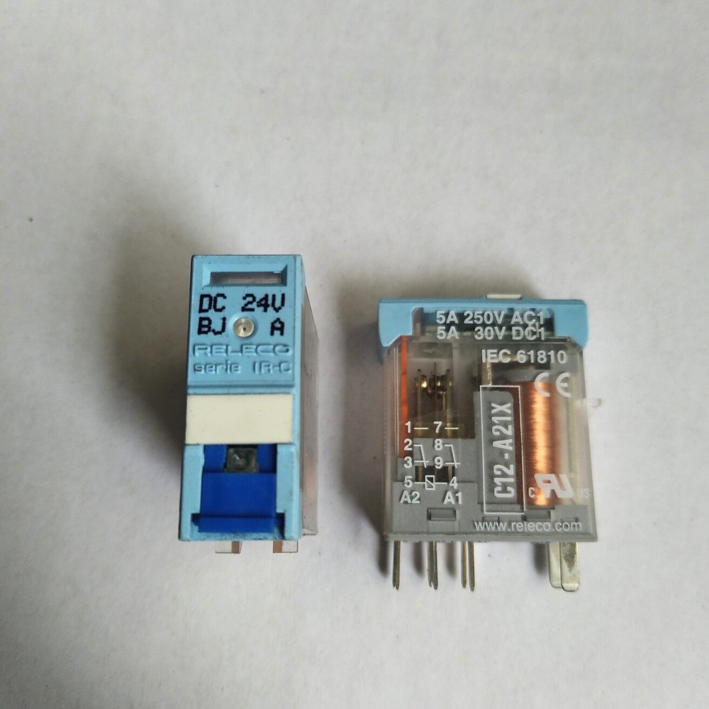 Releco C12-A21X DC24V Safety Relay 5A 250VAC 24VDC 8 Pins x 1pc