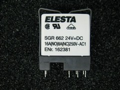 (1) ELESTA SGR66-024VDC 24VDC 16A(NO) 8A(NC) 250V-AC1 162381 WITH SOCKET